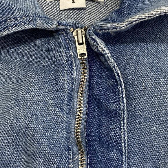 Good American Women’s Fit For Success Short-Sleeve Button-Up Jumpsuit  Blue – SP - Picture 7 of 8